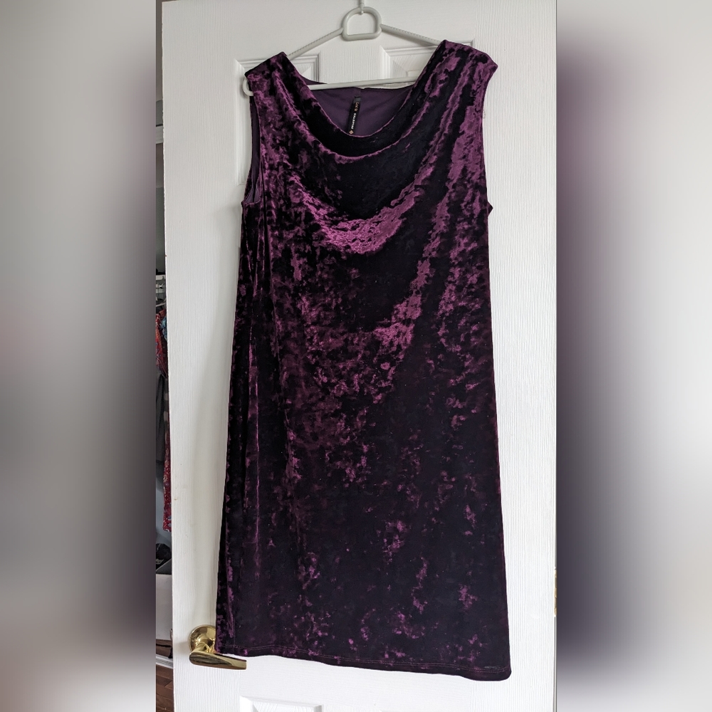 Purple velvet dress
